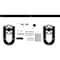Ekena Millwork Premium Wagon Wheel Horseshoe Barn Door Hardware Set w/ 7' Track for 2 1/4" Doors, Dark Gray GB600157H2WDG - alternate 4